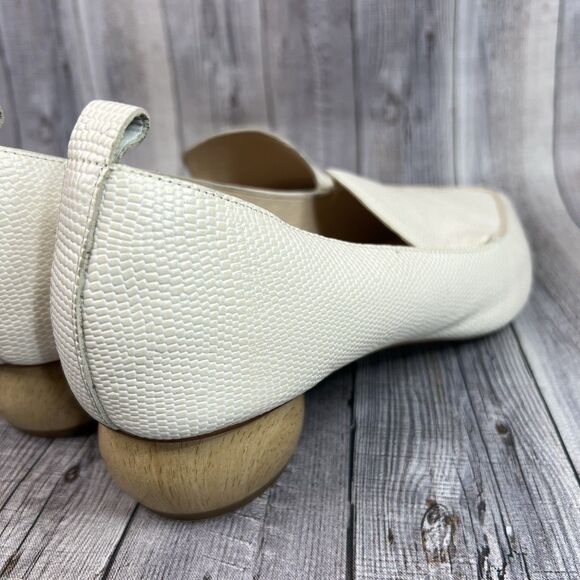 Jeffrey Campbell Viona Lizard Embossed Loafers Pointed Toe Sculpted Boho Heel 10 - Picture 3 of 12
